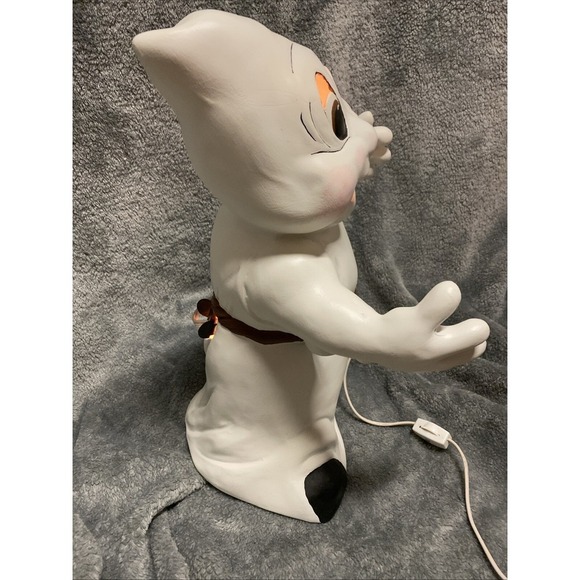 Halloween Ghost Happy Light Up Figurine Vintage, hand painted - Picture 5 of 13
